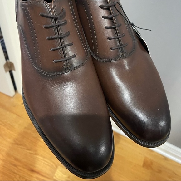 Brand New Zara Men's Classic Drk Brown Oxfords Sz 13 (46) - Picture 3 of 16
